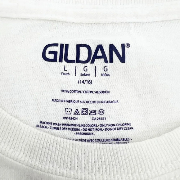 Urban Outfitters Crop Tee Womens L White Stop Look at Me Graphic Embroidered - Picture 4 of 4